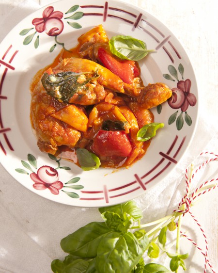 pollo con peperonata
