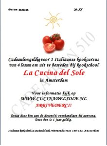 cadeaubon kookcursus 4 lessen