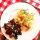 rainbow chard with roasted cauliflower