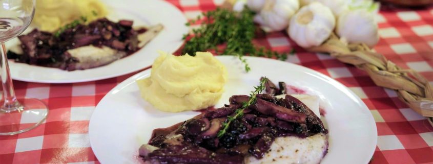 gebakken schol met porcini plaice with porcini