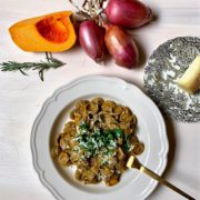 Orecchiette di grano arso with pumpkin