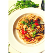 spaghettoni shiitake chilli