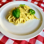 pasta with pistachio pesto