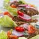 little gem boats with aubergine cream
