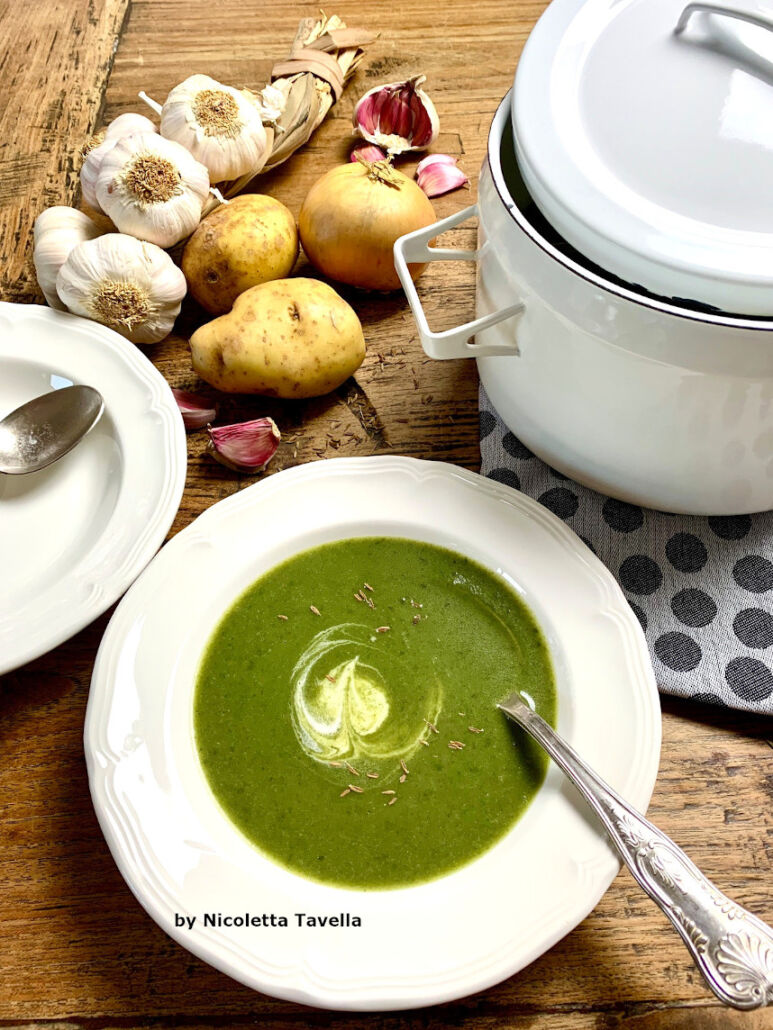 curried spinach and potato soup