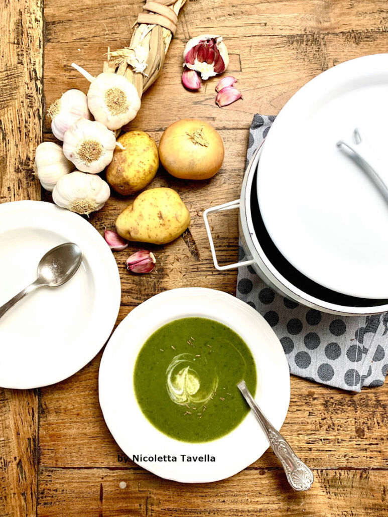 curried spinach and potato soup