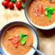 chilled tomato and roasted bell pepper soup