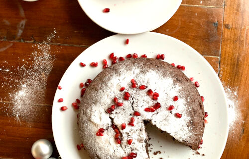 SPICED TRIPLE CHOCOLATE AND ESPRESSO CAKE