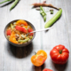 udon and tomato salad