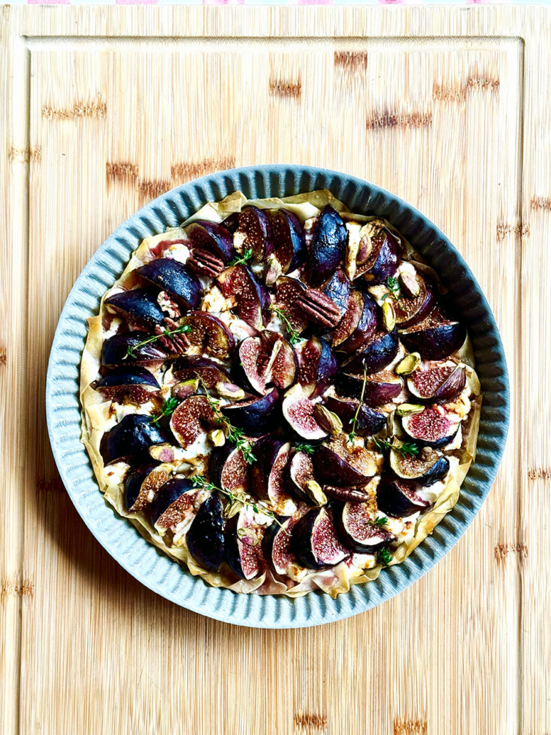 PHILLO PIE WITH GOAT CHEESE AND FIGS